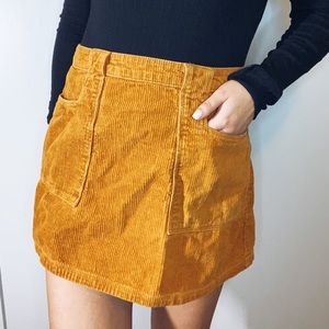 Corduroy mini skirt